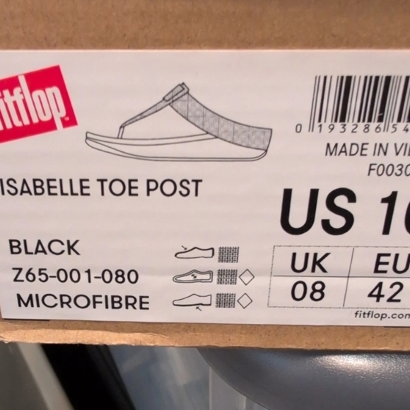 FitFlop Woman sz 10 Isabelle Crystal Black Sandals - Picture 6 of 6